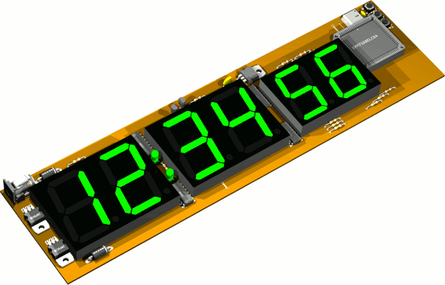 Seven segment LED wall clock
        version 2