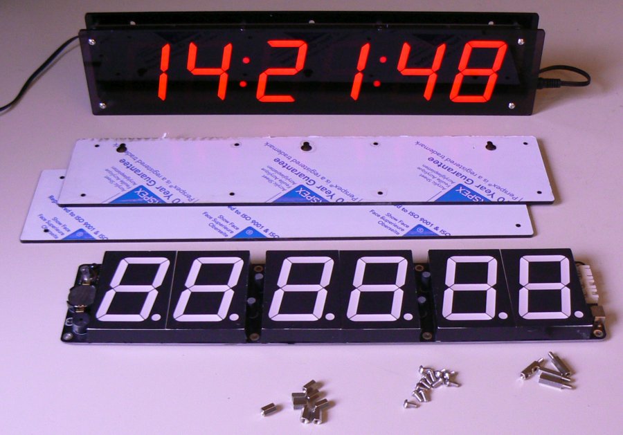 DIY digital seven segment clock with laser cut
        acrylic enclosure